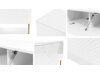 Τραπέζι Tv Merced A103 (Άσπρο + Γυαλιστερό λευκό)