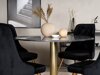 Маса и столове за трапезария Dallas 370 (Черен + Златно)