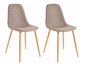 Conjunto de cadeiras Denton 1098 (Cappucino + Brilhante madeira)