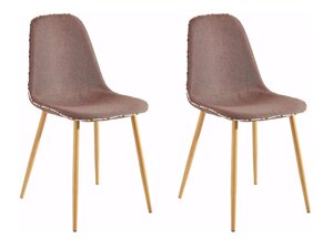 Set stolica Denton 1098 (Smeđa + Svijetlo drvo)