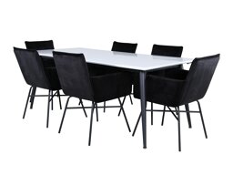 Маса и столове за трапезария Dallas 3295 (Черен)
