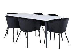 Маса и столове за трапезария Dallas 3298 (Черен)