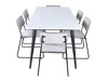 Маса и столове за трапезария Dallas 3301 (Черен + Светло сив)
