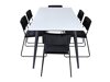 Маса и столове за трапезария Dallas 3301 (Черен)