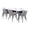 Conjunto de comedor Dallas 3303 (Negro + Gris)