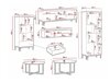 Set mobili soggiorno Providence R110 (Blu + Oro)