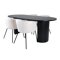 Conjunto de comedor Dallas 3313 (Negro + Beige)