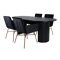 Conjunto de comedor Dallas 3315 (Negro + Cobre)