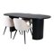 Conjunto de comedor Dallas 3321 (Negro + Beige)