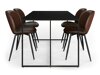 Маса и столове за трапезария Parkland 391 (Кафяв + Черен)