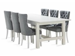 Conjunto de comedor Parkland 399 (Gris + Blanco)