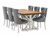 Conjunto de comedor Parkland 400 (Gris + Blanco)