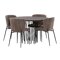 Conjunto de comedor Dallas 3379 (Gris oscuro + Negro)