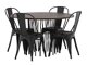 Маса и столове за трапезария Dallas 3380 (Черен)