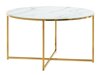 Tavolino da caffè Concept 55 203 (Marmo bianco + D'oro)