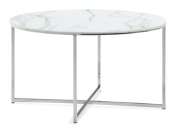 Stolić za kavu Concept 55 203 (Bijeli mramor + Srebro)