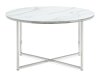 Mesa para revistas Concept 55 203 (Marmore branco + Prata)