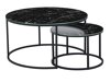 Komplet klubskih mizic Riverton 435 (Črni marmor + Črna)