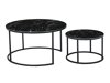 Conjunto mesa de centro Riverton 435 (Mármol negro + Negro)