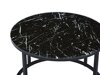 Žurnālu galdiņu komplekts Riverton 435 (Melnais marmors + Melns)