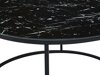Komplet klubskih mizic Riverton 435 (Črni marmor + Črna)