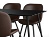Маса и столове за трапезария Parkland 445 (Кафяв)