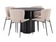 Set sala da pranzo Dallas 3432 (Nero + Beige)