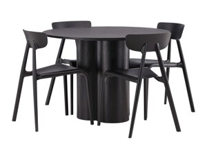 Conjunto de comedor Dallas 3436 (Negro)