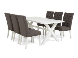 Set sala da pranzo Scandinavian Choice 675 (Marrone + Bianco)