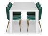 Маса и столове за трапезария In Living 325 (Зелен + Мед)