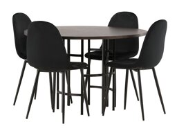 Маса и столове за трапезария Dallas 3446 (Черен)