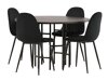Маса и столове за трапезария Dallas 3446 (Черен)