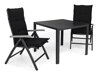 Σετ Τραπέζι και καρέκλες Comfort Garden 1536 (Μαύρο)
