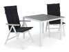 Conjunto de mesa y sillas Comfort Garden 1535 (Blanco + Gris)