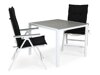 Asztal és szék garnitúra Comfort Garden 1535 (Fehér + Szürke)