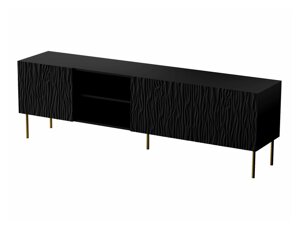 TV-Tisch Charlotte K103 (Schwarz + Gold)