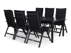 Conjunto de mesa y sillas Comfort Garden 1254 (Gris oscuro)