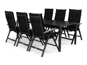 Conjunto de mesa e cadeiras Comfort Garden 1254 (Preto)