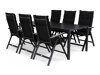 Conjunto de mesa y sillas Comfort Garden 1254 (Negro)