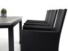 Asztal és szék garnitúra Comfort Garden 1320 (Fekete)