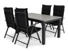 Asztal és szék garnitúra Comfort Garden 1327 (Fekete)