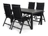Stalo ir kėdžių komplektas Comfort Garden 1327 (Juoda + Pilka)