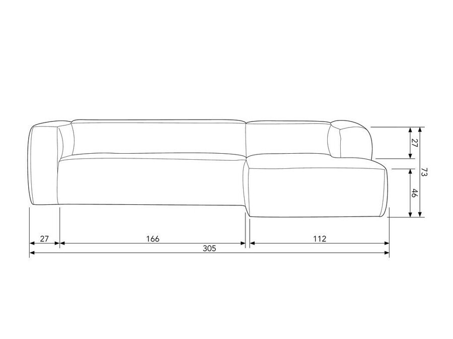 Stūra dīvāns Lancaster 105
