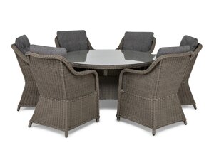 Σετ Τραπέζι και καρέκλες deNoord 266 (Καφέ + Γκρι)