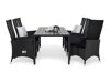 Asztal és szék garnitúra Comfort Garden 1598 (Fekete)