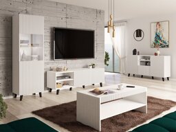 Set mobili soggiorno Charlotte H109 (Bianco)