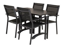 Tisch und Stühle Dallas 3469 (Schwarz)