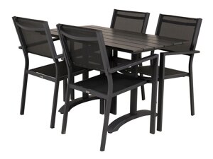 Conjunto de mesa y sillas Dallas 3469 (Negro)