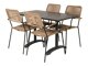 Conjunto de mesa y sillas Dallas 2283 (Marrón + Negro)