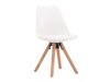 Cadeira Dallas 3478 (Branco + Brilhante madeira)